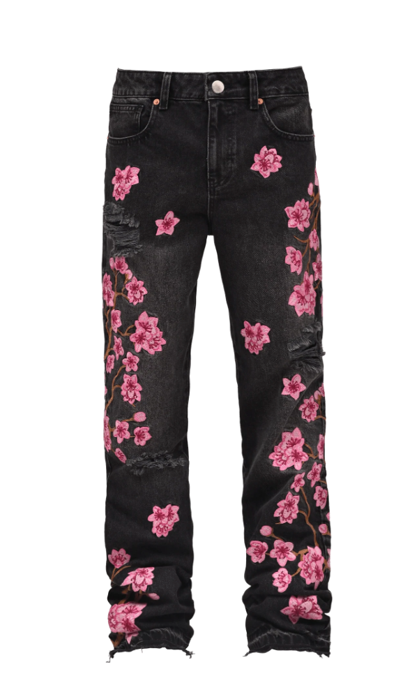 Sakura Flare Denim - Black