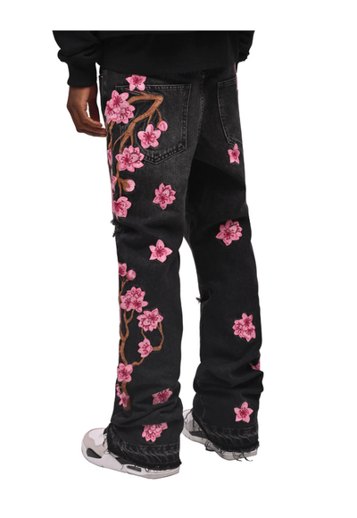 Sakura Flare Denim - Black
