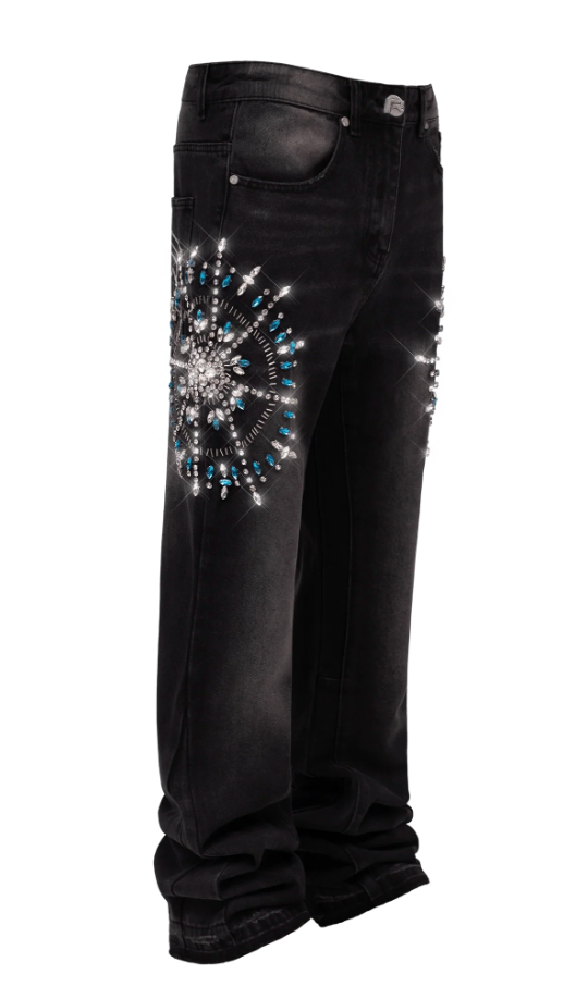 Circle Diamond Denim - Black