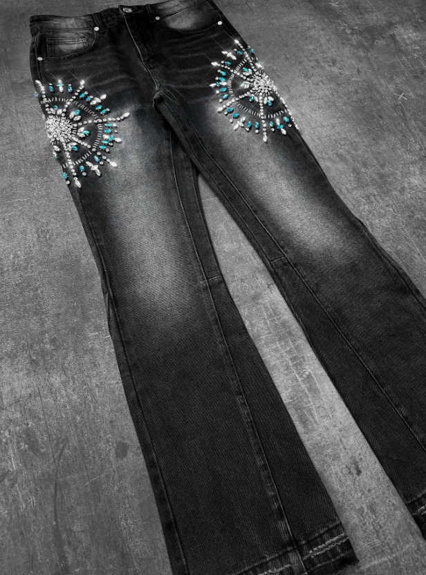 Circle Diamond Denim - Black