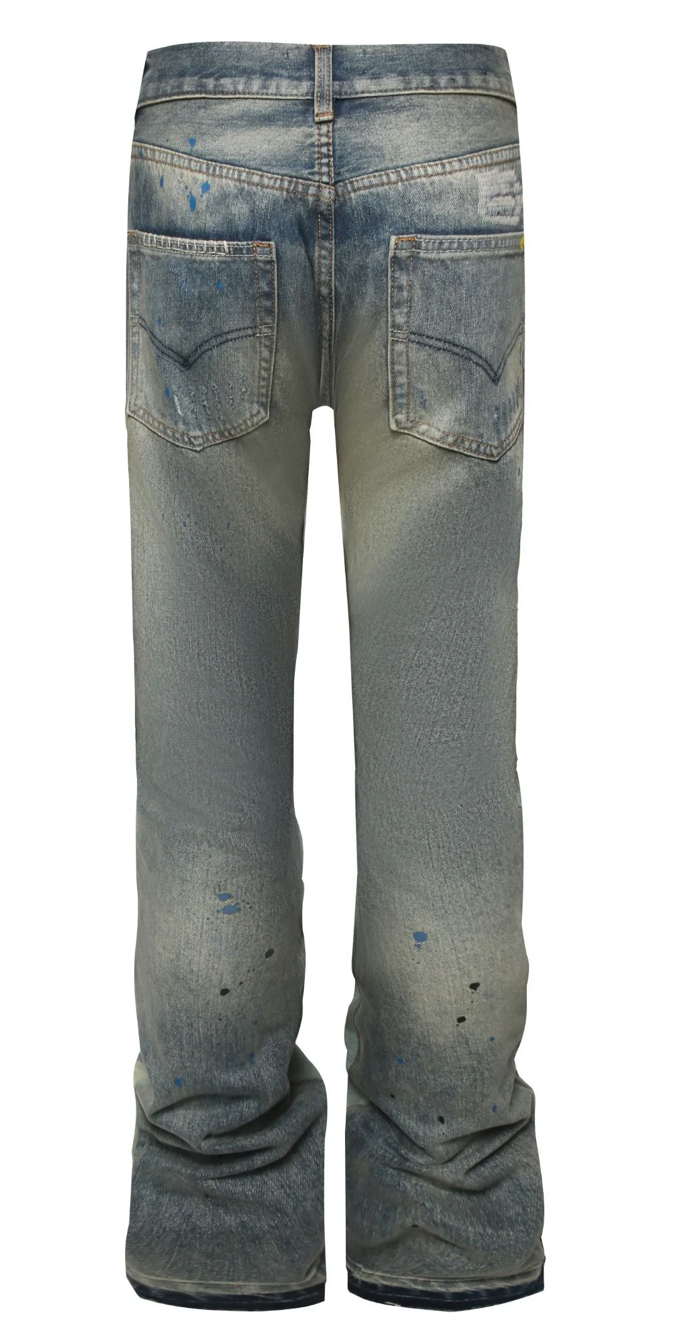 Blue ripped jeans
