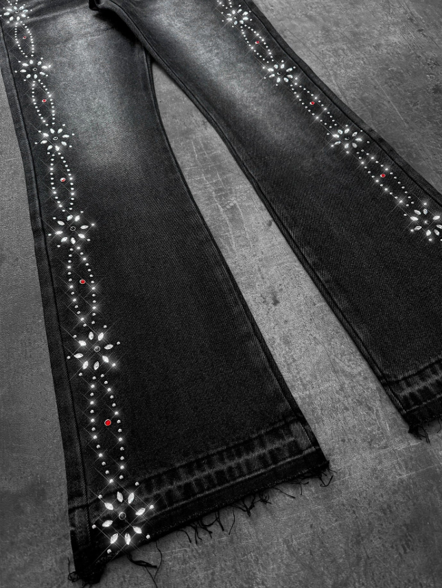 Embellish Pattern Denim - Black