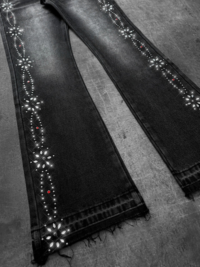 Embellish Pattern Denim - Black