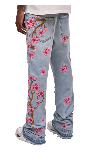 Sakura Flare Denim - Blue