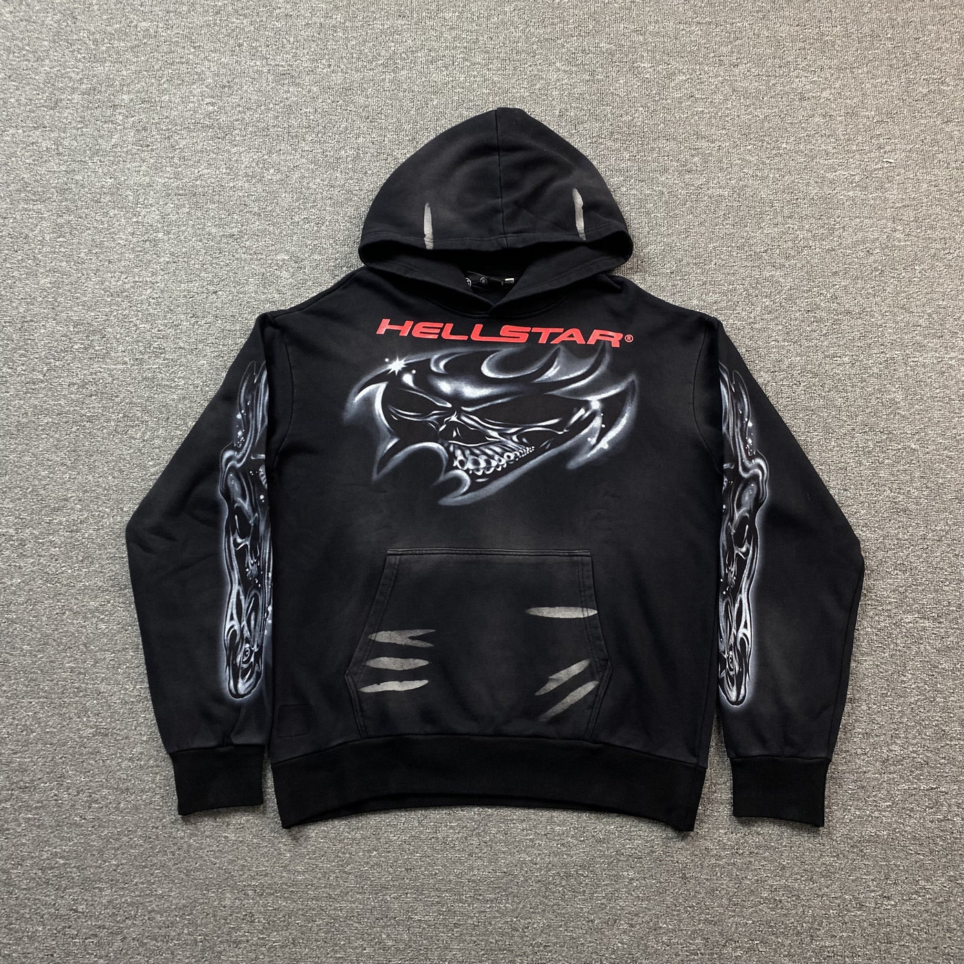 BLACK HS SKULL HOODIE